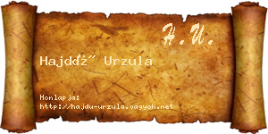 Hajdú Urzula névjegykártya